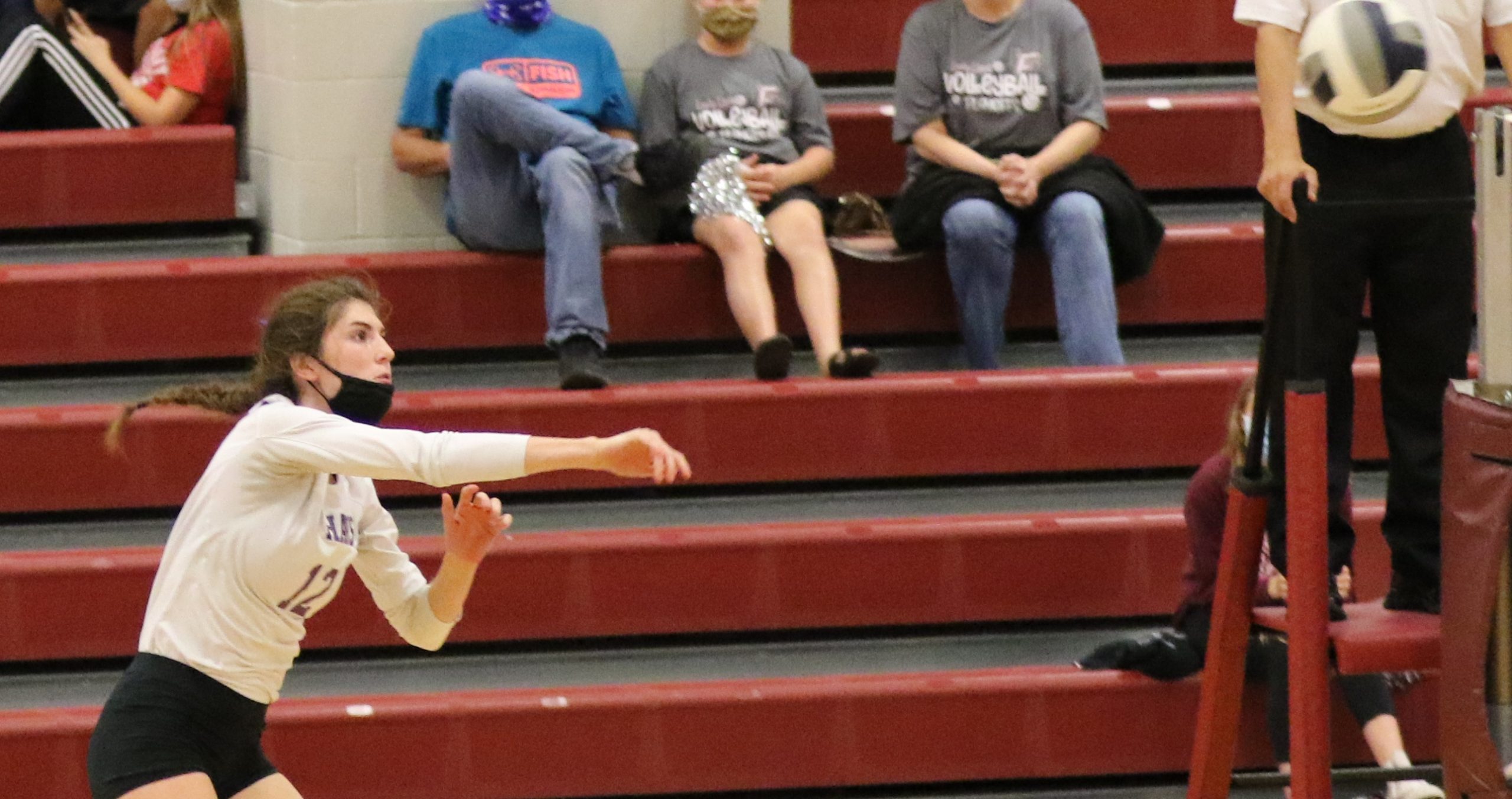 D'Hanis senior Victoria Carter goes up for a kill. Courtesy photo by Mark Lemons